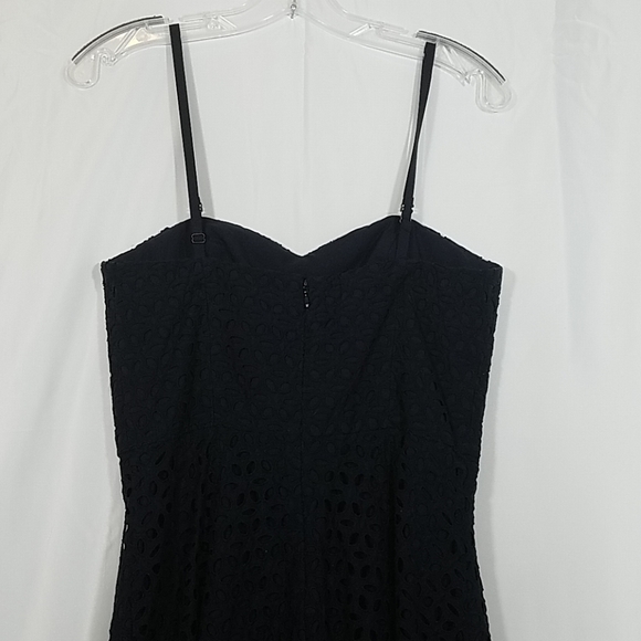 Loft Sweet Heart Neck Line Eyelet Blue Dress - Picture 5 of 8